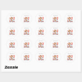 Giraffe Vliegtuig Verjaardag Ronde Sticker (Vel)