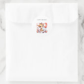 Giraffe Vliegtuig Verjaardag Ronde Sticker (Tas)