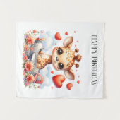 Giraffe Vliegtuig Verjaardag Wandkleed (Voorkant (horizontaal))