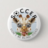 Giraffe Voetbal Ronde Button 5,7 Cm (Voorkant)