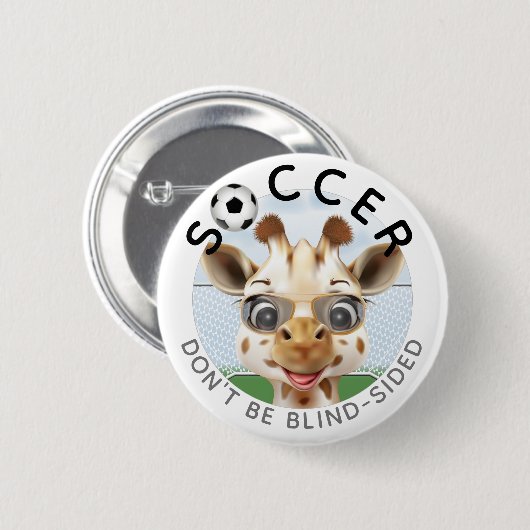 Giraffe Voetbal Ronde Button 5,7 Cm (Voorkant /achterkant)