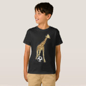 Giraffe Voetballer Voetbal T-shirt (Voorkant volledig)