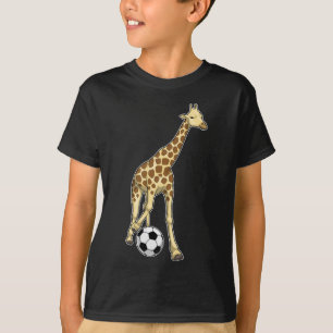 Giraffe Voetballer Voetbal T-shirt