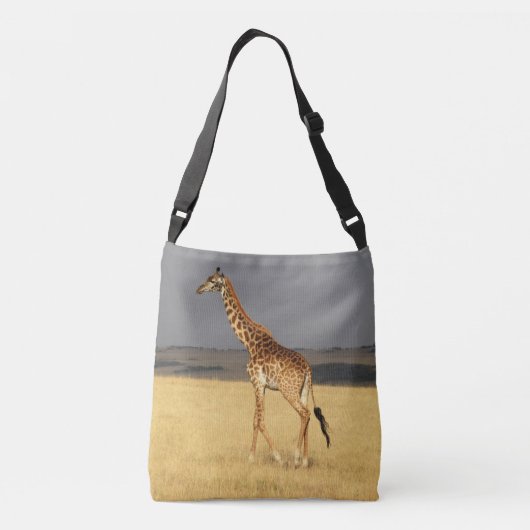 Giraffe volledig lichaam Afrikaanse dieren Crossbody Tas (Achterkant)