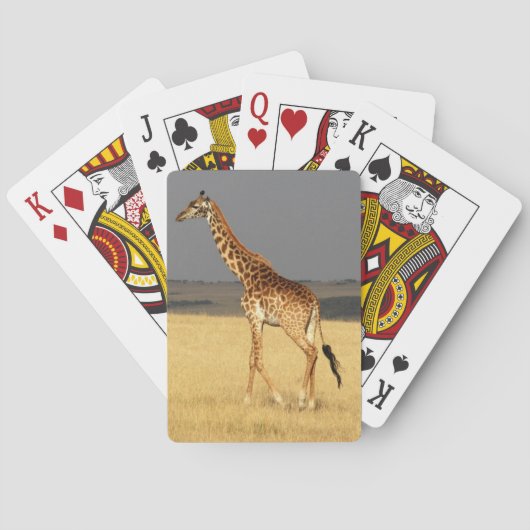 Giraffe volledig lichaam Afrikaanse dieren Pokerkaarten (Achterkant)