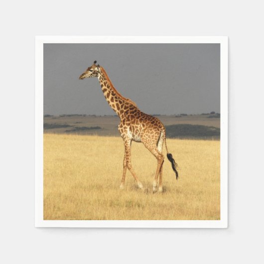 Giraffe volledig lichaam Afrikaanse dieren Servet (Voorkant)