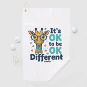Giraffe voor Autisme Bewustzijn Het is OK om Versc Golfhanddoek (Insitu)