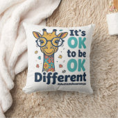 Giraffe voor Autisme Bewustzijn Het is OK om Versc Kussen (Deken)