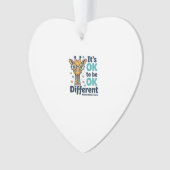 Giraffe voor Autisme Bewustzijn Het is OK om Versc Ornament (voorkant)