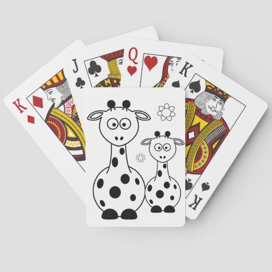 Giraffe voor decokaart afspelen pokerkaarten (Achterkant)
