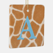 Giraffe voor gepersonaliseerd monogram en berichte keramisch ornament (Rechts)