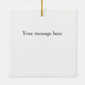Giraffe voor gepersonaliseerd monogram en berichte keramisch ornament (Achterkant)
