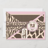 Giraffe voor het afdrukken van dieren en Tutu Jump Kaart (Voorkant)