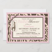 Giraffe voor het afdrukken van dieren en Tutu Jump Kaart (Achterkant)