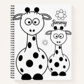 Giraffe voor het kleuren van Notitieboeken (Voorkant)