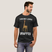 Giraffe voor jongens Kinder Mannen Giraffe T-shirt (Voorkant volledig)