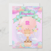 Giraffe voor kleurrijke regenboogontsteking voor w kaart (Voorkant)