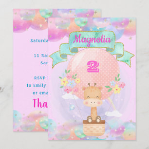 Giraffe voor kleurrijke regenboogontsteking voor w kaart