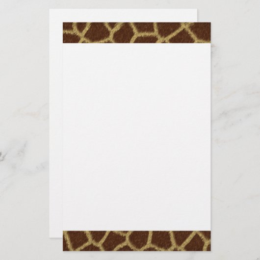 Giraffe voor ontwerp-fabriek briefpapier (Voorkant / Achterkant)