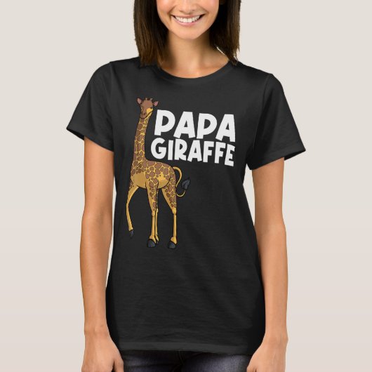 Giraffe voor pa Mannen Giraffe Dier T-shirt (Voorkant)