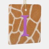 Giraffe voor persoonlijk monogram en berichtenpool keramisch ornament (Rechts)