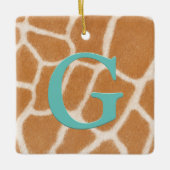 Giraffe voor persoonlijke monogram en berichten Ki Keramisch Ornament (Voorkant)