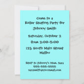 Giraffe voor rolschaatsen bij de Rink Party Kaart (Achterkant)