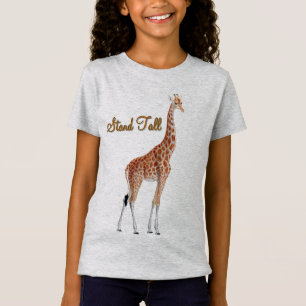 Giraffe voor standaard-hoge t-shirt