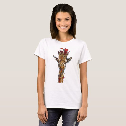 Giraffe voor T-shirt voor dames- (Voorkant volledig)