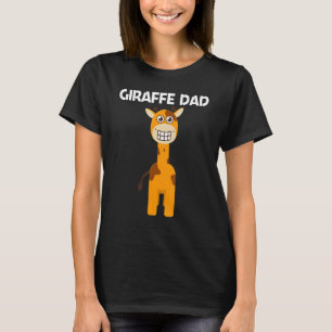 Giraffe voor vader vader Safari Wildlife Animal T-shirt