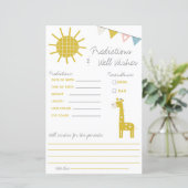 Giraffe voorspelling en welverdiende Baby shower g (Staand voorkant)