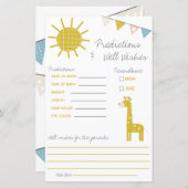 Giraffe voorspelling en welverdiende Baby shower g (Voorkant / Achterkant)