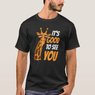 Giraffe Vriendelijke Retro Zonnebril Vintage Diere T-shirt