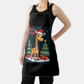 Giraffe Vrolijk Kerstboom Verlichting Santa Giraff Schort (Insitu)