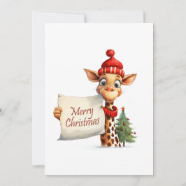 Giraffe Vrolijk kerstvakantie Kaart