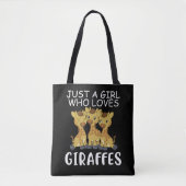 Giraffe vrouwen geven gewoon een meisje dat van Gi Tote Bag (Voorkant)