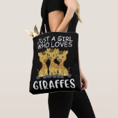 Giraffe vrouwen geven gewoon een meisje dat van Gi Tote Bag (Dichtbij)