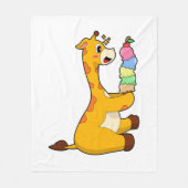 Giraffe Waffle-ijs Fleece Deken (Voorkant)