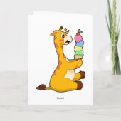 Giraffe Waffle-ijs Kaart (Achterkant)