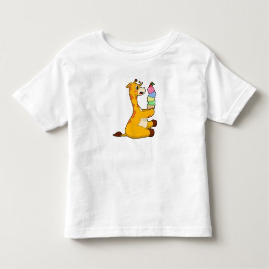 Giraffe Waffle-ijs Kinder Shirts (Voorkant)