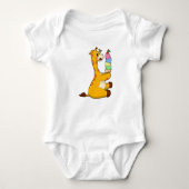 Giraffe Waffle-ijs Romper (Voorkant)