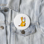 Giraffe Waffle-ijs Ronde Button 7,6 Cm (In situ)