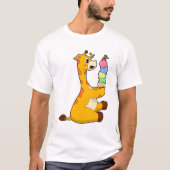Giraffe Waffle-ijs T-shirt (Voorkant)