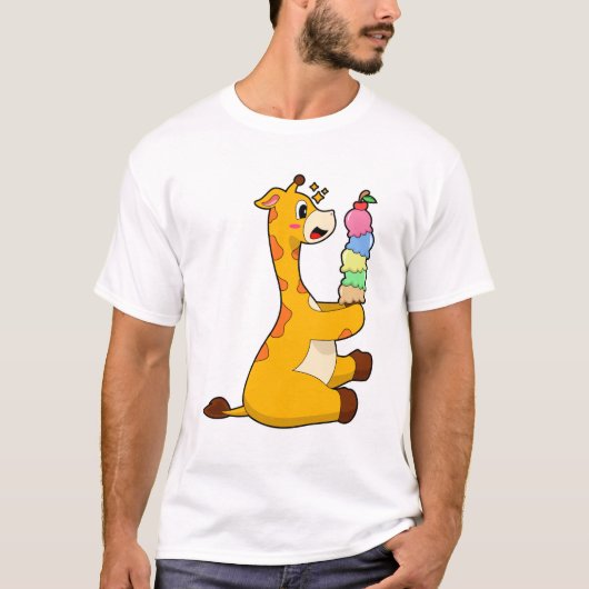 Giraffe Waffle-ijs T-shirt (Voorkant)