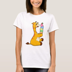 Giraffe Waffle-ijs T-shirt