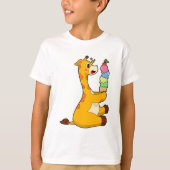 Giraffe Waffle-ijs T-shirt (Voorkant)