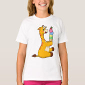 Giraffe Waffle-ijs T-shirt (Voorkant)