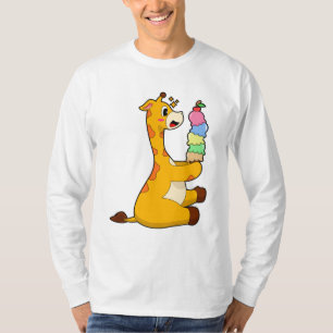 Giraffe Waffle-ijs T-shirt