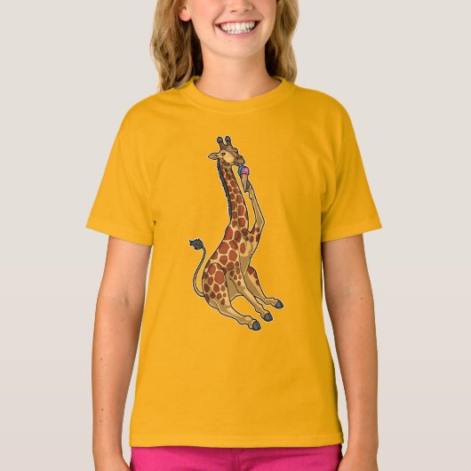 Giraffe Waffle-ijs T-shirt (Voorkant)