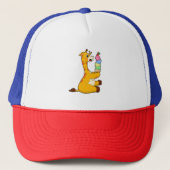 Giraffe Waffle-ijs Trucker Pet (Voorkant)
